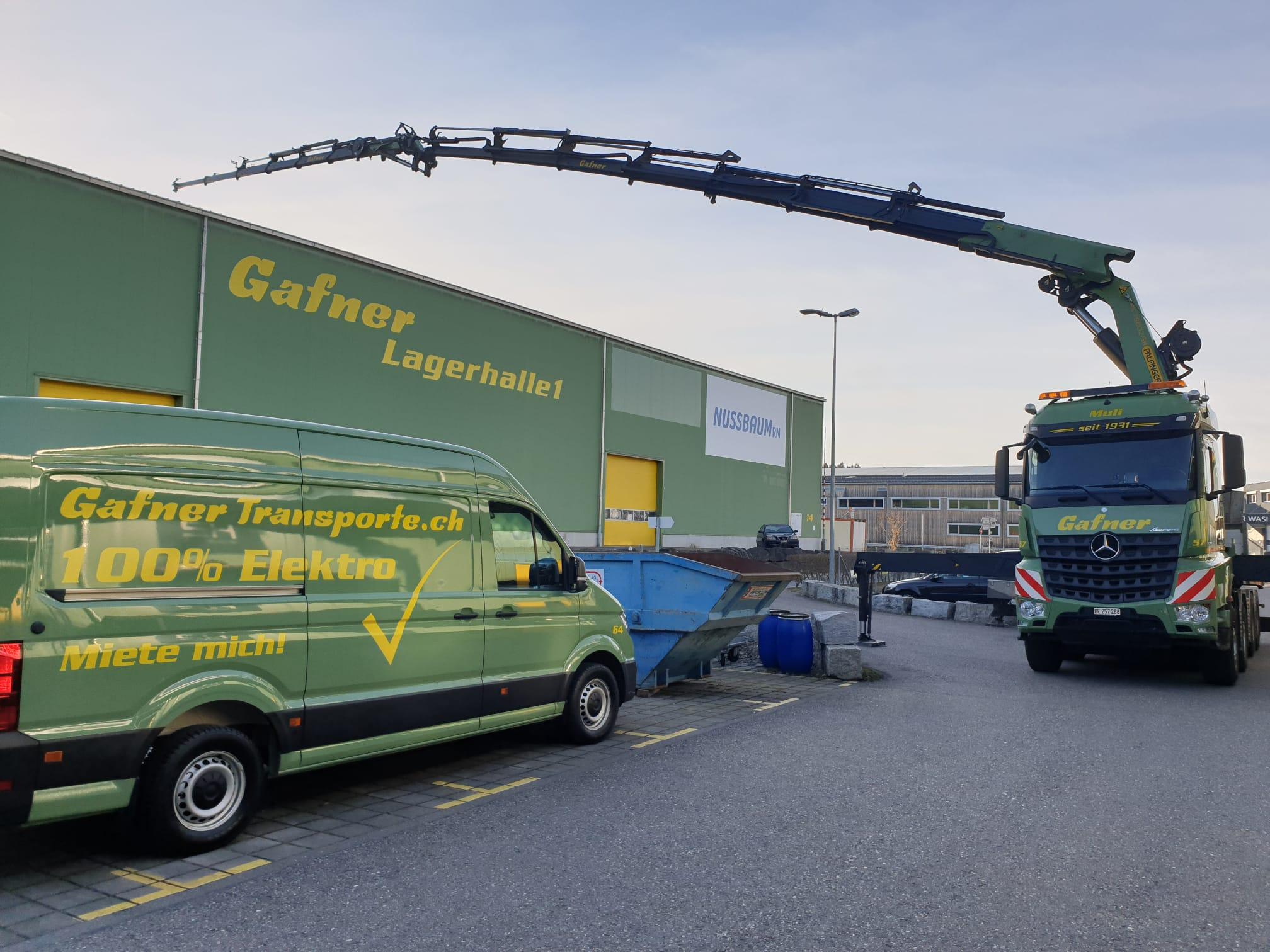 Gafner AG, Umzüge und Transporte