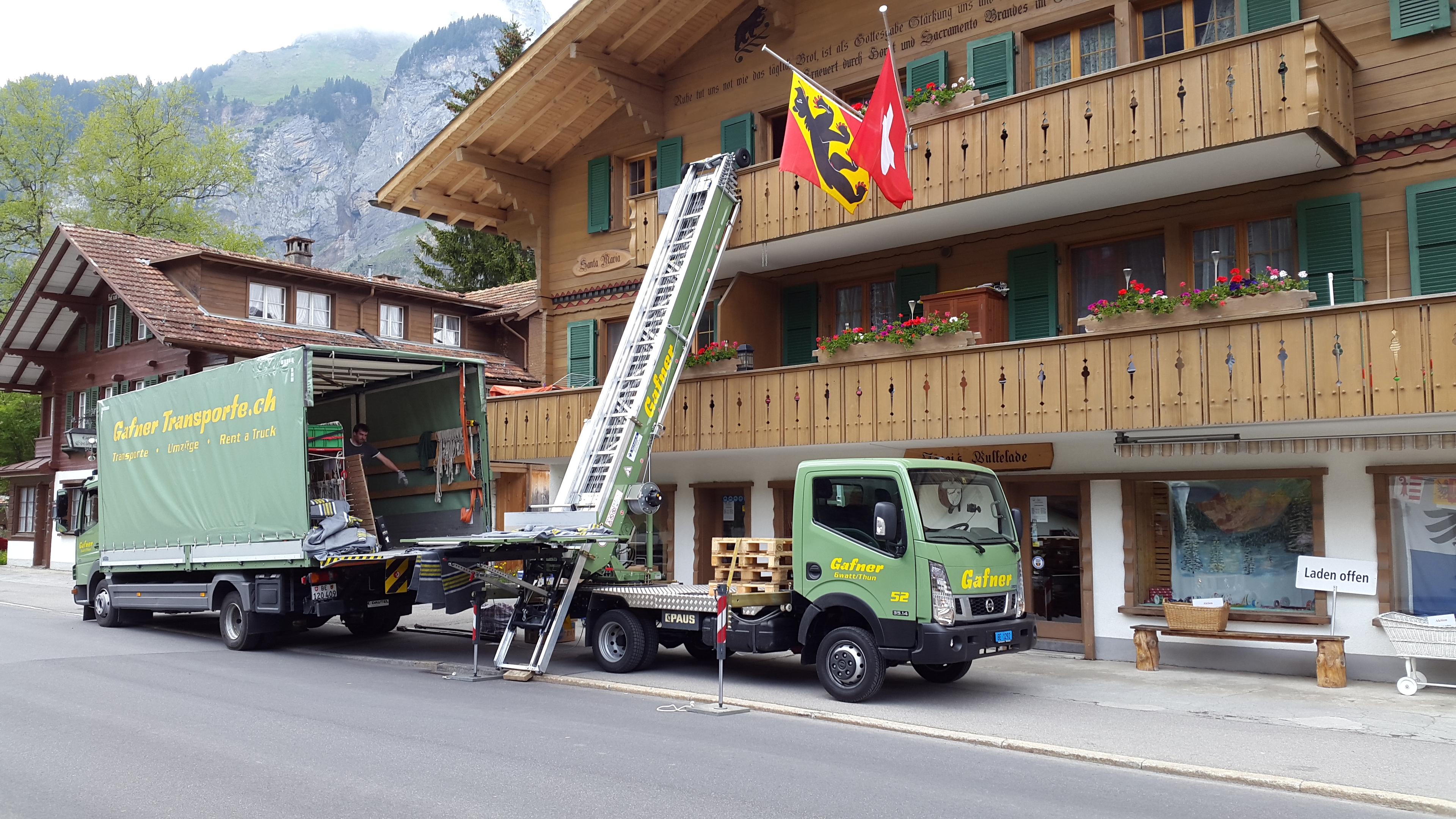 Gafner AG Umzug, Umzüge in dem Berner Oberland in der Schweiz